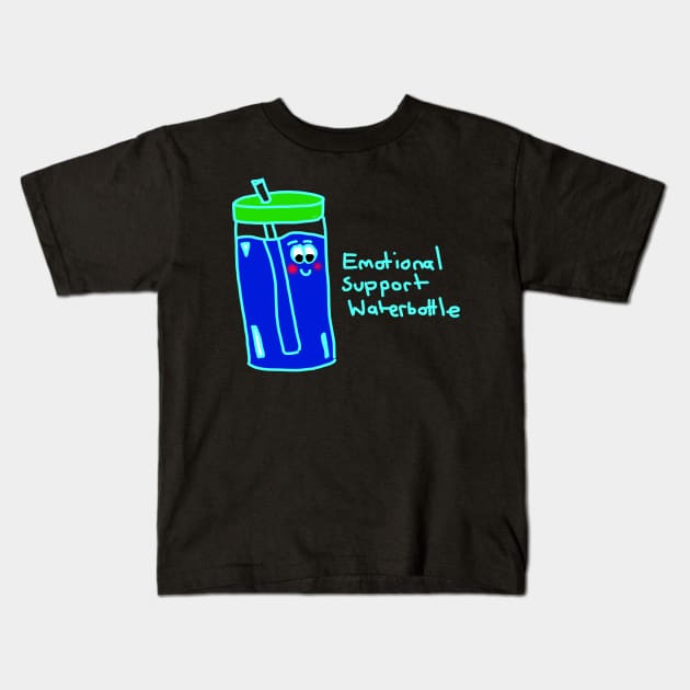 Emotional Support Water bottle Kids T-Shirt by HFGJewels